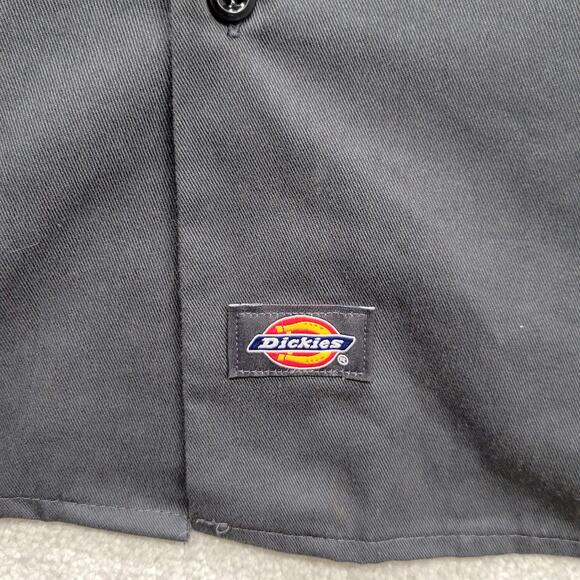 Dickies Work Shirt XL Tall Men's Charcoal Gray Short Sleeve Button Up - Picture 6 of 6